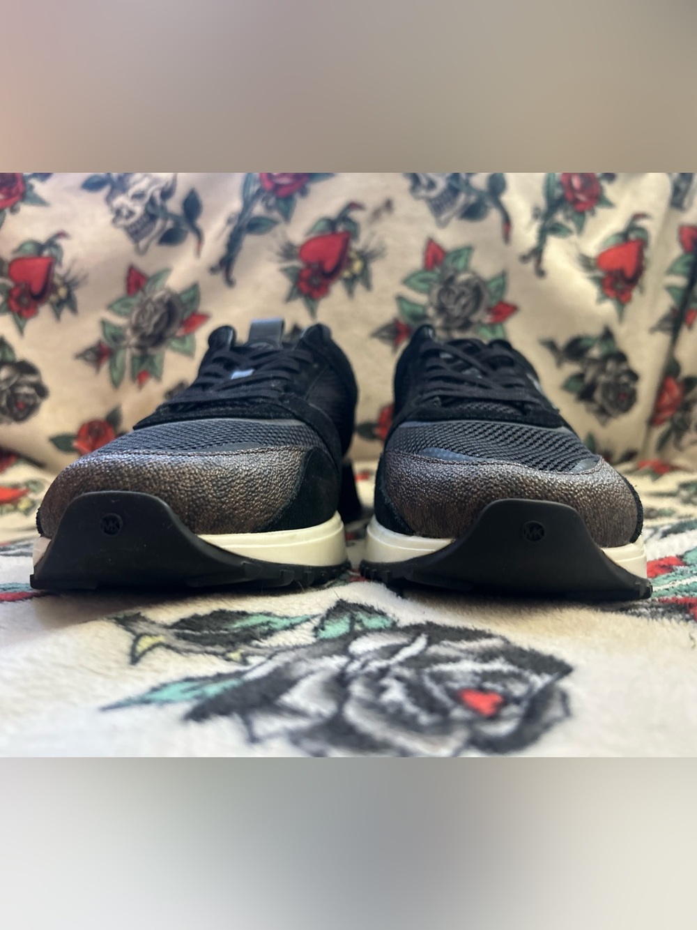 Michael Kors Theo Low Top Sneaker Trainer Black/Brown - New w/o Box - Picture 9 of 16